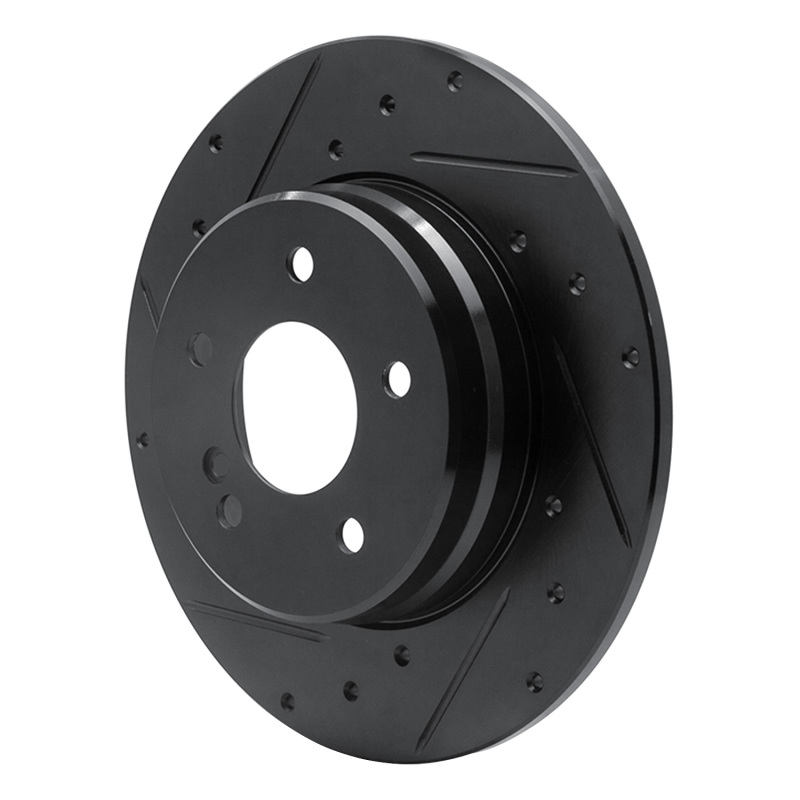 Mercedes-Benz C280 Brake Rotor (1) - Rear Left - R1 Concepts - Drilled & Slotted - Black - `94-`11